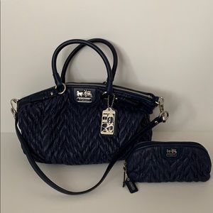 (NWOT) Coach | shoulder & cosmetic bag set